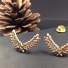 Criss-cross Leaves Collar Pin (Set of 2)