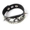 Skull with Rivets Leather Bracelet