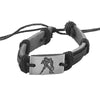 Zodiac Sign Leather Bracelet