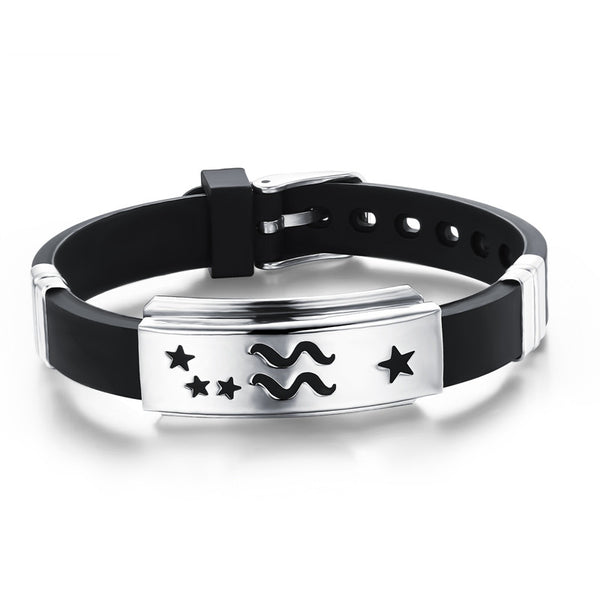 Zodiac Sign Constellation Silicon Bracelet