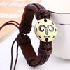 Zodiac Sign Constellation Leather Bracelet