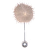 Beige Soft Fur & Pearl Closure Lapel Pin