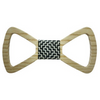 Black/White Maze Centered Wooden Bowtie
