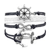 Rudder Anchor Infinity Multilayer Wristband