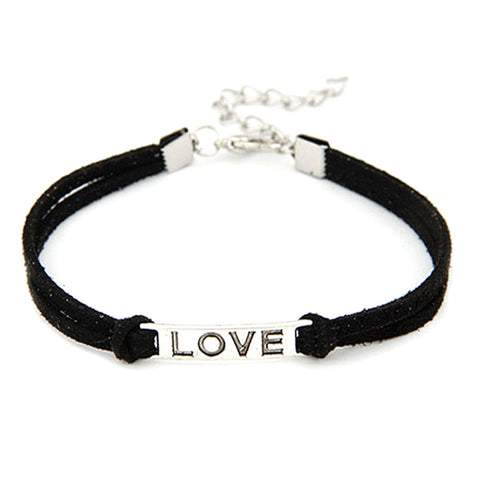 LOVE Charm Leather Wrist-Chain