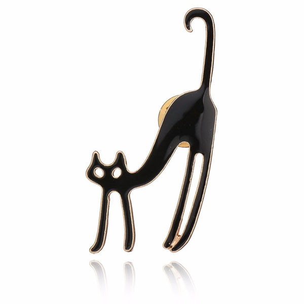 Long-leg Cat Brooch Pin