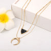 Triangle Moon Crescent Necklace