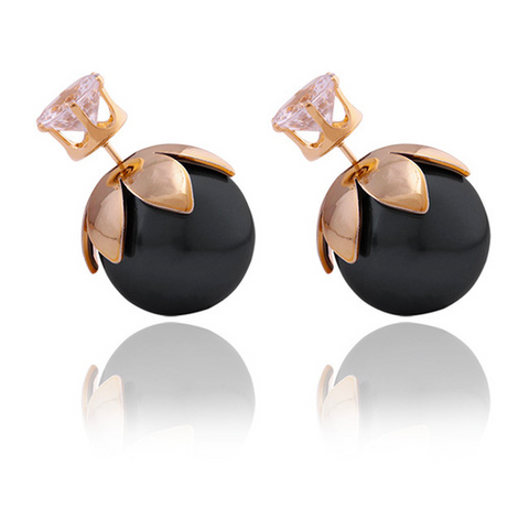 Double Sided Pearl Earrings