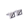 Enamel Square Crystal Cufflinks