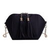 Twin Tassel Zipper Sling Bag