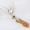 Bling Heart with Tassel Necklace