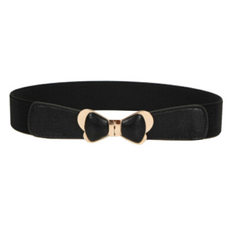 Bowknot Clasp Elastic Waist Belt