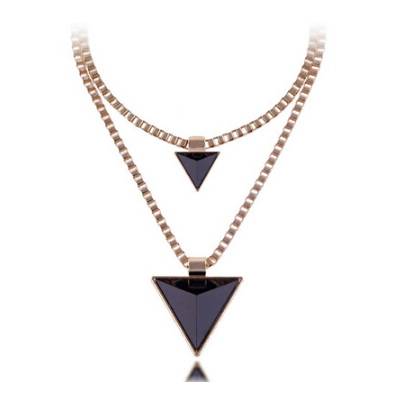 Double Triangle Chain Necklace