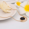 Round Marbled Stone Necklace