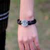 World Peace Symbol Leather Bracelet