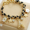 Eiffel Tower and Crystal Charms Bracelet