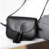 Double Tassel Leather Strap Bag