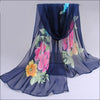 Fresh Peonies Long Silk Scarf