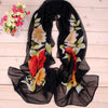 Fresh Peonies Long Silk Scarf