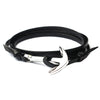 Metal Anchor Leather Wristband