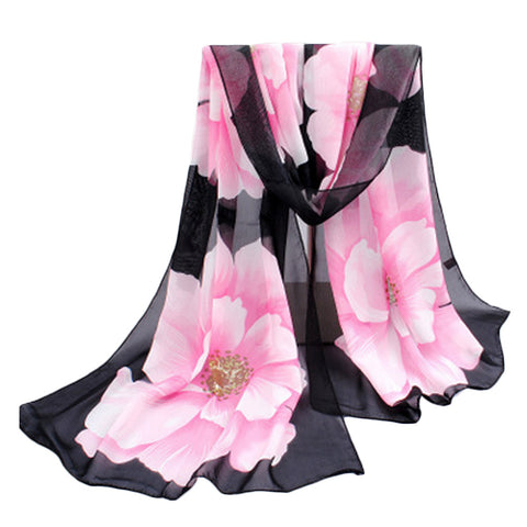 Big Flower Print Scarf