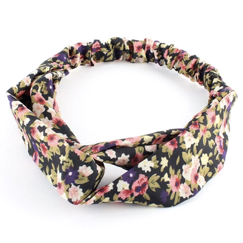 Floral Twist-Knot Head Wrap Headband