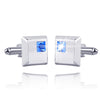 Crystal Edged Square Cufflinks