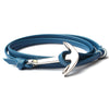 Metal Anchor Leather Wristband