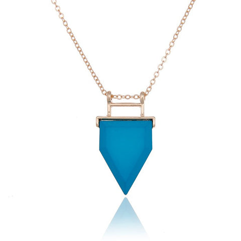 Geometric Triangle Long Necklace
