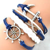 Rudder Anchor Infinity Multilayer Wristband