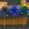 Blue Floral Layers Lapel Pin