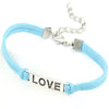 LOVE Charm Leather Wrist-Chain