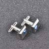 Crystal Edged Square Cufflinks