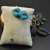 Blue Bowtie Shape Lapel Pin