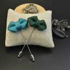 Blue Bowtie Shape Lapel Pin
