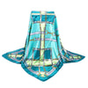 Geometric Foulard Print Silk Wrap