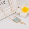 Marble Pyramid Pendant Necklace