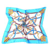 Geometric Foulard Print Silk Scarf
