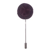 Brown Velvet Flower Lapel Pin