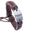 Peace Leather Bracelet