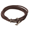 Multilayer Anchor Leather Bracelet