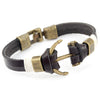 Pirate Anchor Leather Bracelet