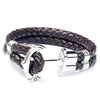 Anchor Leather Bracelet