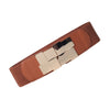 Overlapping Squares Metal Buckle Stretchable Belt