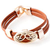 Hollow Moustache Leather Bracelet