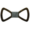 Black/White Maze Centered Wooden Bowtie