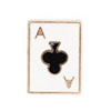 Ace of Clubs/Diamonds Poker Cards Collar Pin