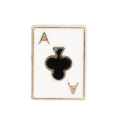 Ace of Clubs/Diamonds Poker Cards Collar Pin