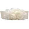 Double Rose Flower Elastic Waist Belt