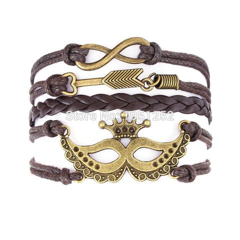 Vintage Mask Infinity Bracelet